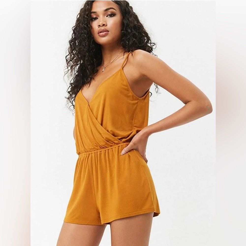 Forever 21 Rust V-Neck Romper